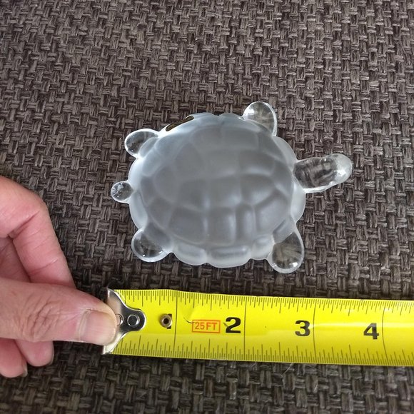 Vintage 70s Swedish crystal turtle tortoise figurine - Picture 3 of 7